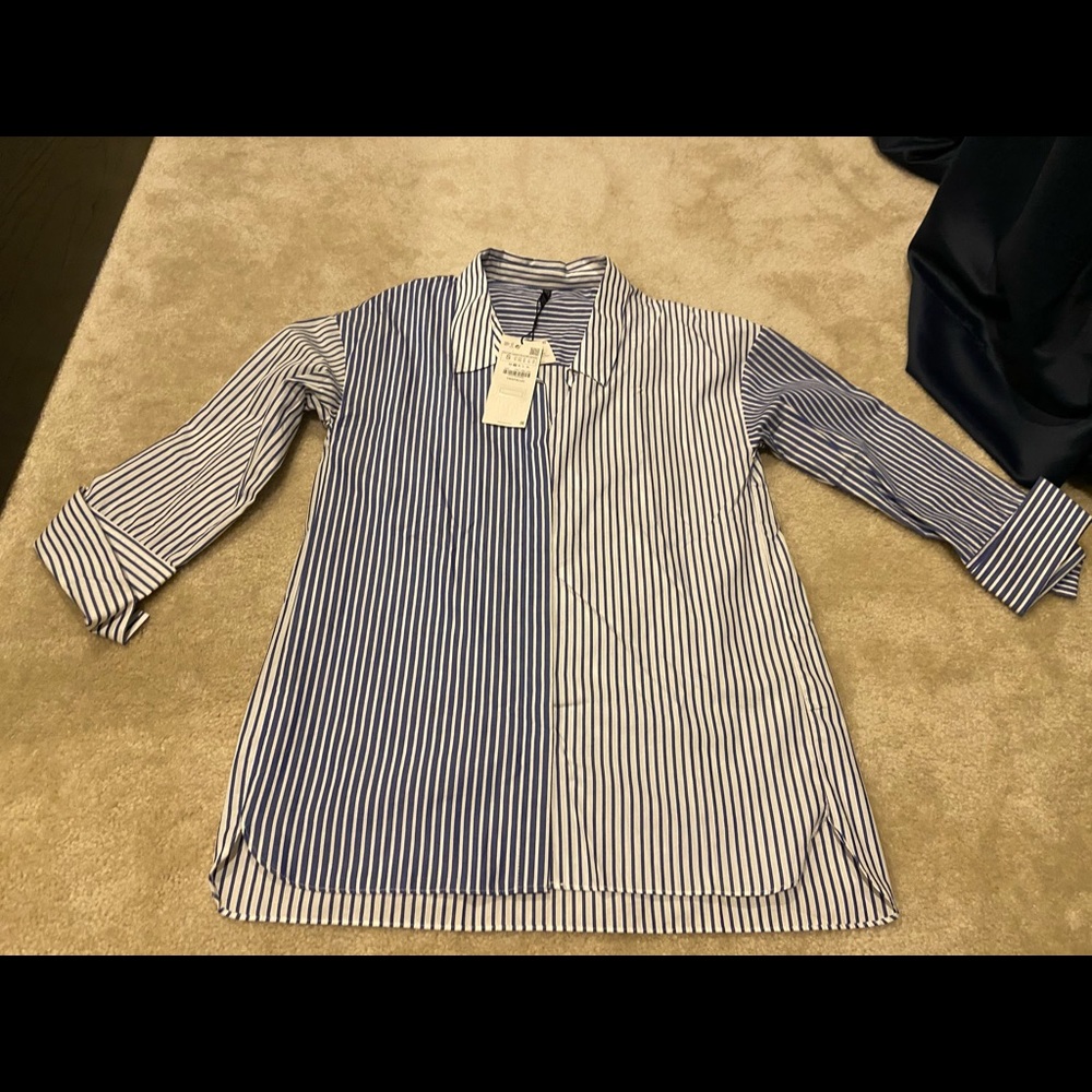 Zara TRF Oversized Tunic Blouse